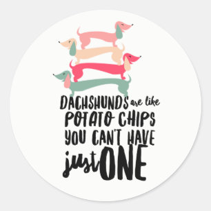 Dackel Liebe Glossy Sticker 3 inch (Blatt 20)