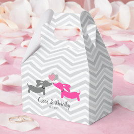 Dackel Liebe Hochzeit Personalisierte Gefälligkeit Geschenkschachtel