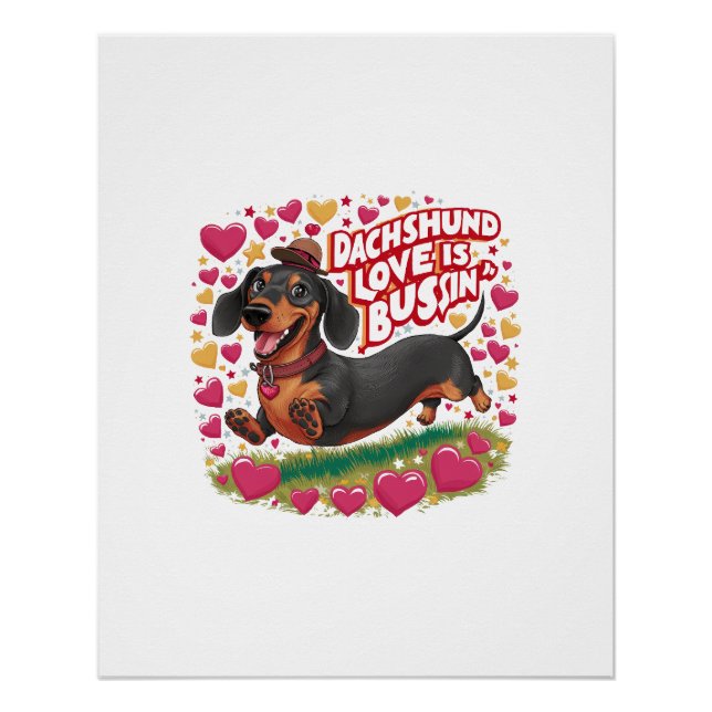 Dackel Liebe ist Bussin Poster (Vorderseite)