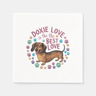 Dackel Liebe ist die beste Liebe Serviette