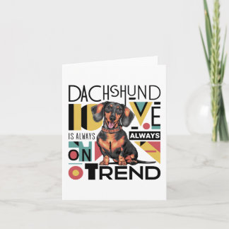 Dackel Liebe ist immer im Trend Einladung