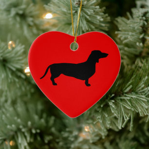 Dackel Liebe Keramik Ornament