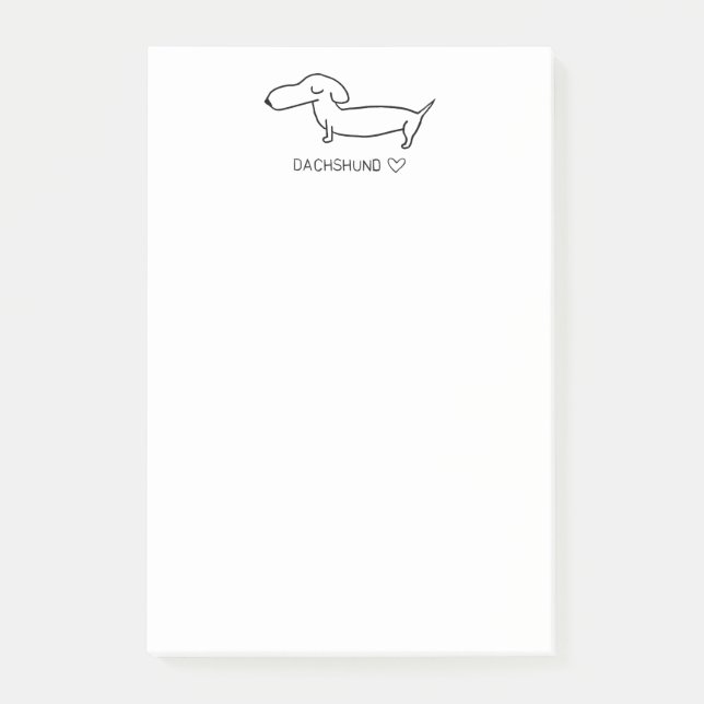 Dackel-Liebe Post-it Klebezettel (Vorderseite)