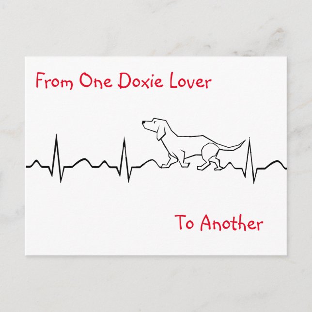 Dackel Liebe Postkarte (Vorderseite)