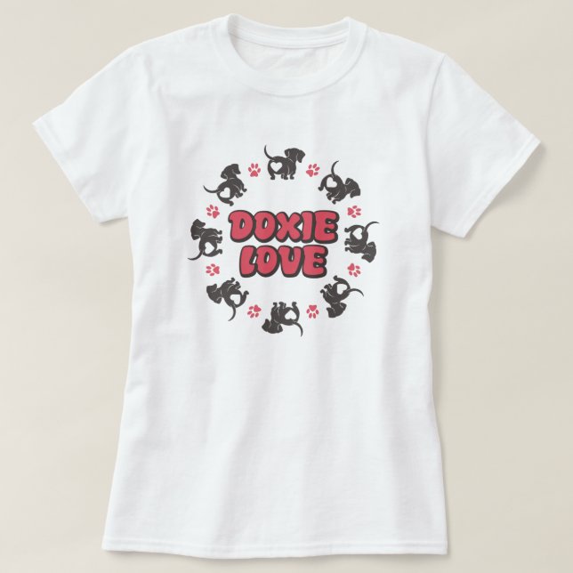 Dackel Liebe T - Shirt (Design vorne)
