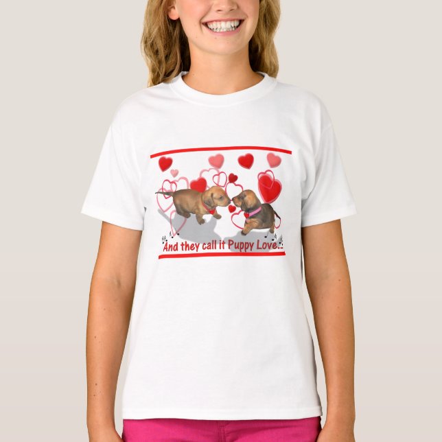Dackel Liebe T-Shirt (Vorderseite)