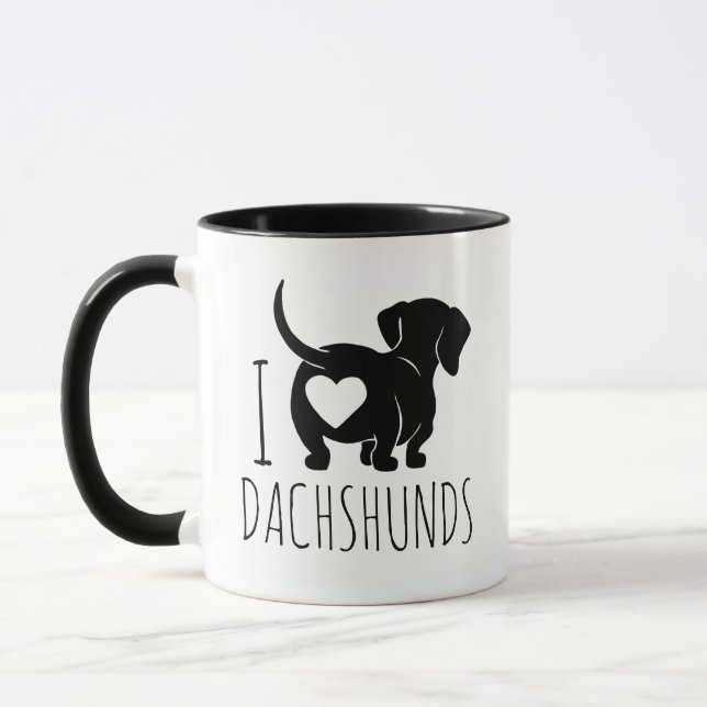 Dackel Liebe Tasse (Links)
