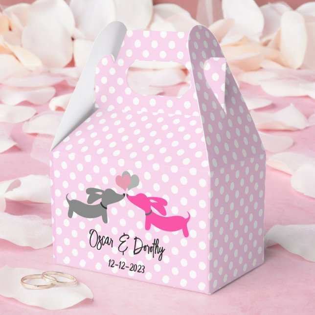 Dackel Liebe Wedding Kiss Personalize Geschenkschachtel (Hochzeit)