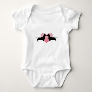 Dackel-Liebhaber Baby Strampler