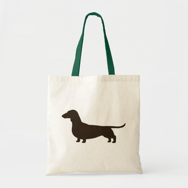 Dackel-Liebhabers der Dackel-HundeSilhouette-| Tragetasche (Vorne)