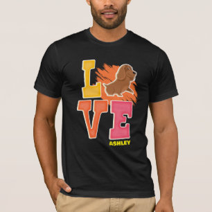 Dackel liebt niedliche Farbe T-Shirt
