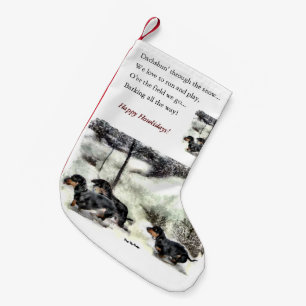 Dackel liebt Weihnachten Kleiner Weihnachtsstrumpf
