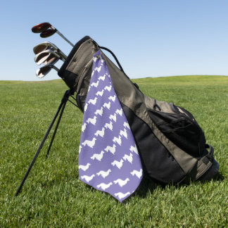 Dackel Lila Golf Handtuch Dackel Dog Golfer Gesche