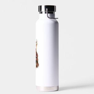 Dackel Long Hair Rentier Weihnachtsbaumleuchten Trinkflasche