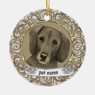 Dackel Love Memory-Ornament Keramik Ornament