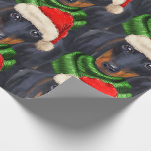 Dackel Lover Gemusterter Weihnachtsfeiertag Geschenkpapier