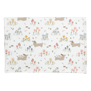 Dackel Lover Weiner Hunde Wurst Hunde Wildblume Kissenbezug