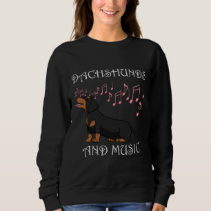 Dackel mag Musik Niedliche Dackel Dog Sweatshirt