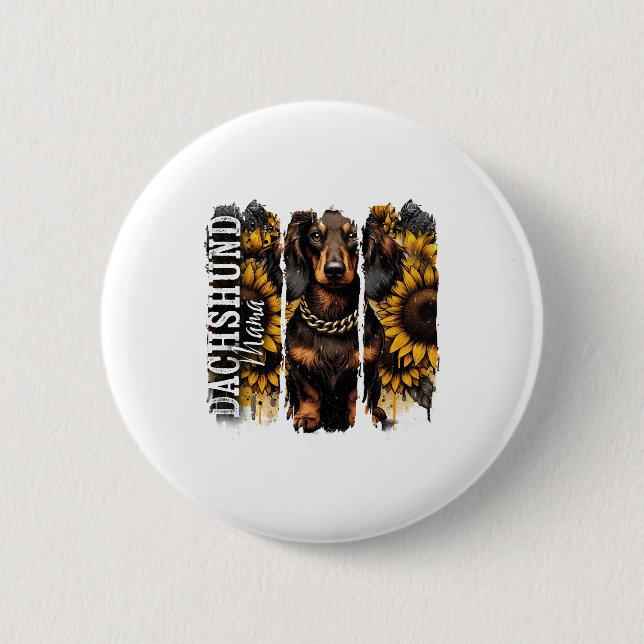 Dackel Mama Button (Vorderseite)