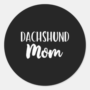 Dackel Mama Funny Dog Lover Geschenk Weihnachtsges Runder Aufkleber