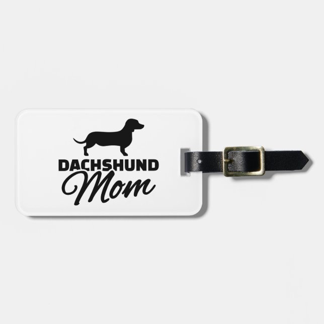 Dackel-Mama Gepäckanhänger (Vorderseite horizontal)
