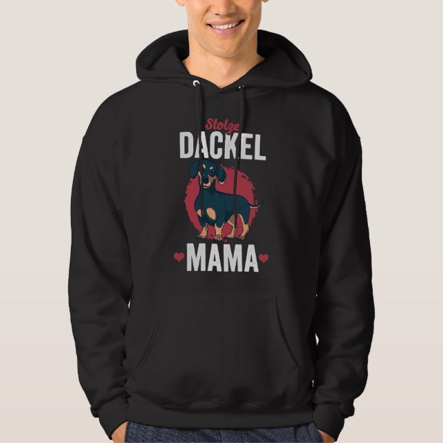 Dackel Mama Hunde Idee Hoodie (Vorderseite)