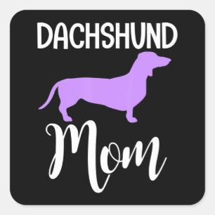 Dackel Mama Niedliche Dackel Hundebesitzer Geschen Quadratischer Aufkleber