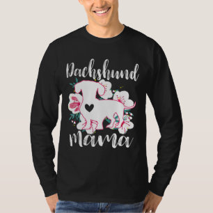 Dackel Mama Pink Blume Niedliche Dackeln Blumenstr T-Shirt