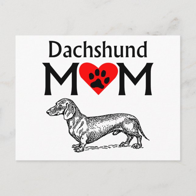 Dackel Mama Postkarte (Vorderseite)