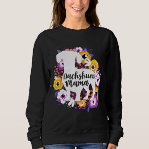 Dackel Mama Purple Blumen Niedliche Dackeln Mama Sweatshirt