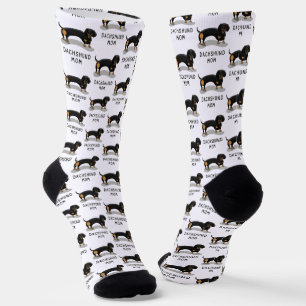 Dackel Mama (S schwarz & tan) Niedliche Hundemutte Socken