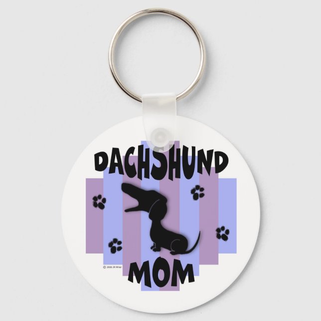 Dackel Mama Schlüsselanhänger (Vorderseite)