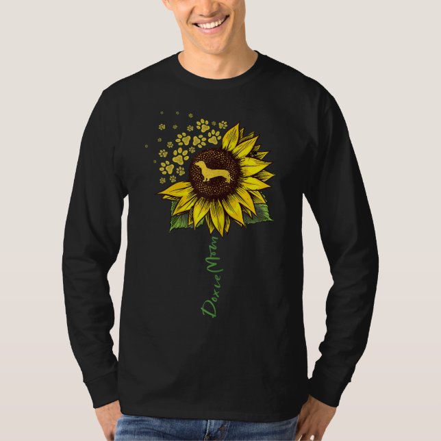 Dackel Mama Sonnenblumen Dackel Lover Gaben Hunde  T-Shirt (Vorderseite)