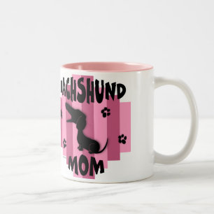 Dackel-Mama-Tasse Zweifarbige Tasse