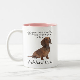 Dackel-Mama-Tasse Zweifarbige Tasse