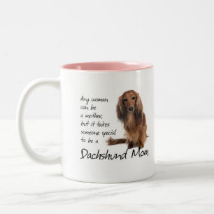 Dackel-Mama-Tasse Zweifarbige Tasse