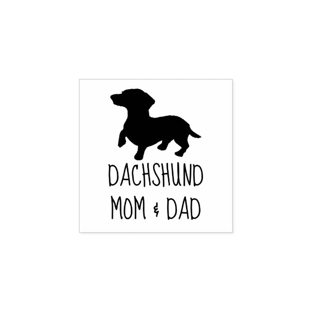 Dackel Mama & Vater Gummi Briefmarke Gummistempel (Prägung)