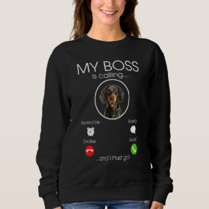 Dackel Mein Chef Sweatshirt
