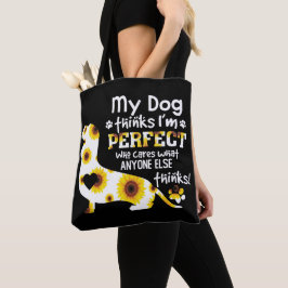 Dackel mein Hund denkt, ich bin perfekt lustiges S Tasche