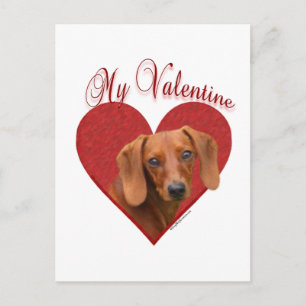 Dackel mein Valentine Feiertagspostkarte