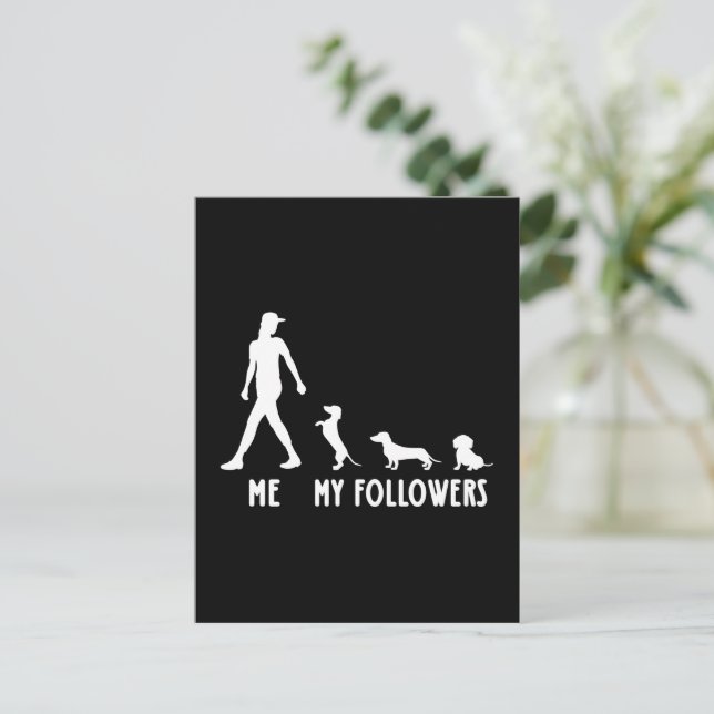 Dackel Meine Anhänger Shirt Dackel Lover Women Postkarte (Stehend Vorderseite)