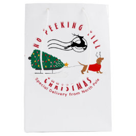 Dackel Merry & Bright Dackel Weihnachten Mittlere Geschenktüte