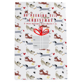 Dackel Merry & Bright Dackel Weihnachten Mittlere Geschenktüte