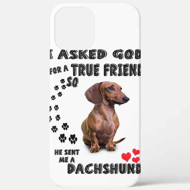 Dackel Miniaturgeschenk, Wursthund, Würstchen Wog, Case-Mate iPhone Hülle (Rückseite)