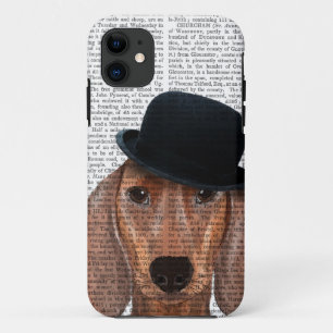 Dackel mit Black Bowler Hat Case-Mate iPhone Hülle
