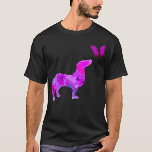 Dackel mit Butterfly Niedlicher Hund Welpe Animal T-Shirt