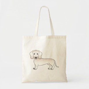 Dackel mit glatter Creme Adorable Cartoon Dog Tragetasche