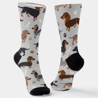 Dackel mit langen Haaren - Pattern Socken