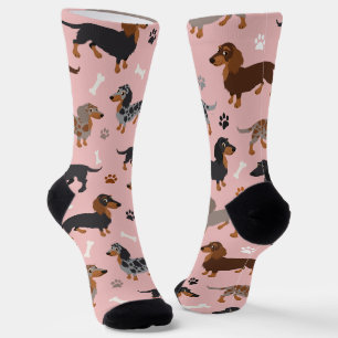 Dackel mit langen Haaren - Pattern Socken