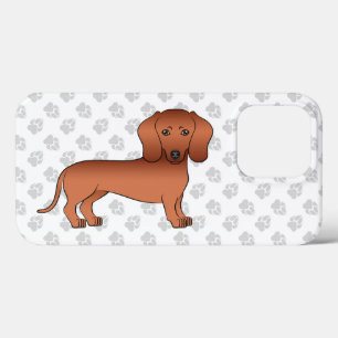 Dackel mit rotem, glattem Coat Niedlich Cartoon Do Case-Mate iPhone Hülle